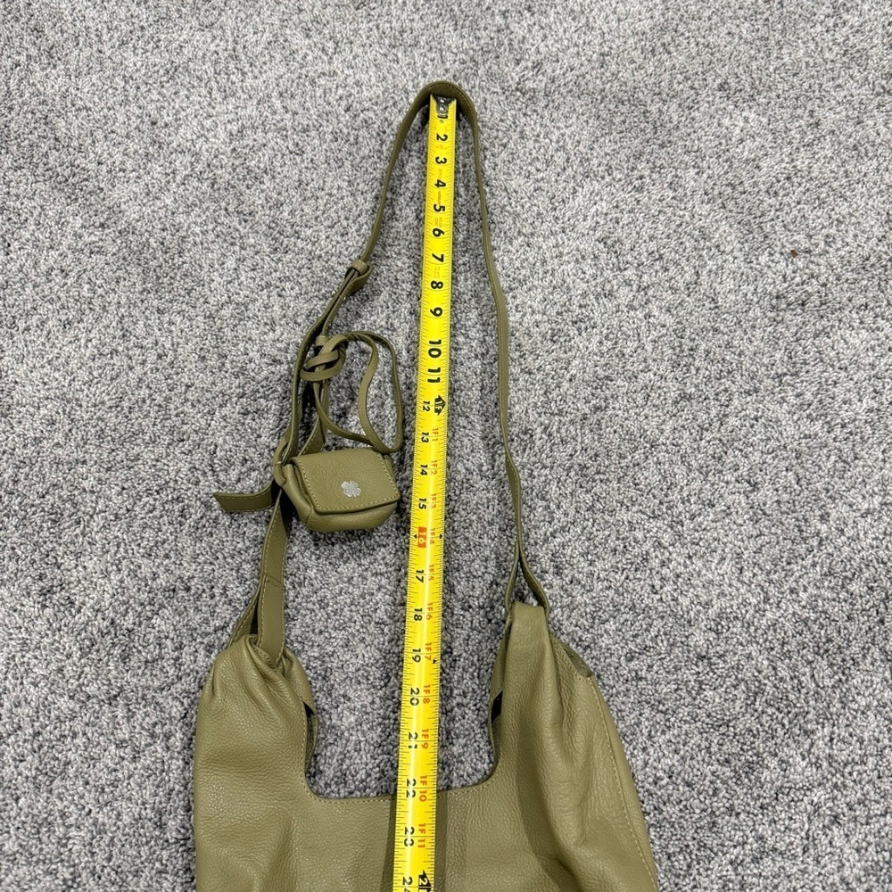 Lucky Brand Sage Green Genuine Leather Magnetic Closure Crossbody W/ Coin Bag - Picture 12 of 12